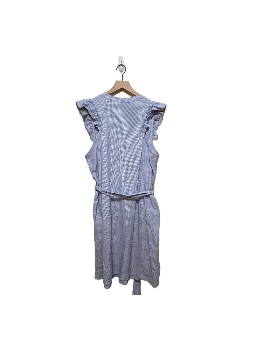 Gibson X Hi Sugarplum Flamenco Ruffle Tie Waist Striped Dress Sz XL